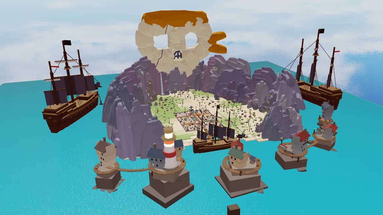 Map generated in VibeStarter : Pirate island